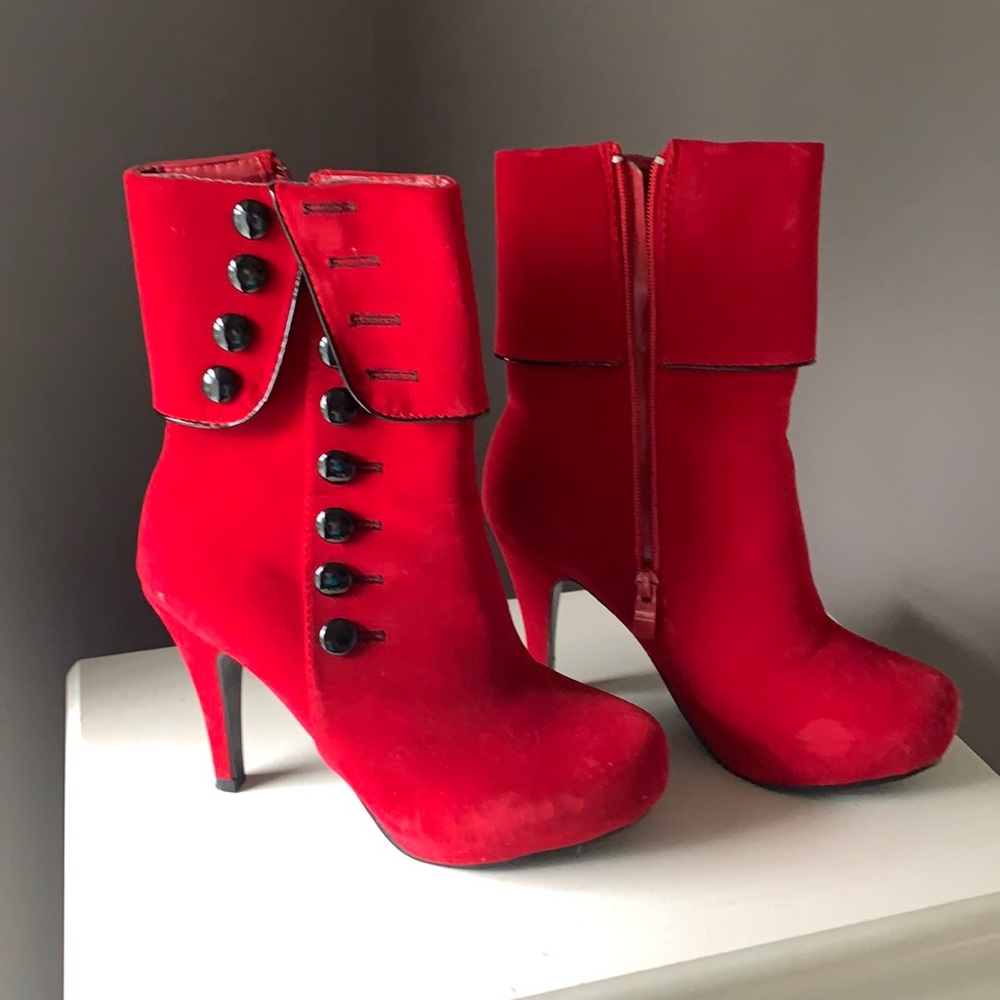 Valentine ready♥️🔥Red ankle velveteen material,🔥